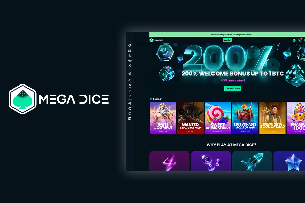 Mega Dice Casino Review 2025: 200% Crypto Bonus
