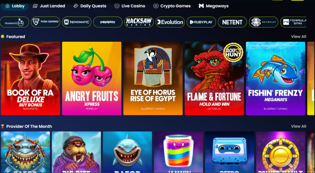 Kripty Casino’s Library of Casino Games