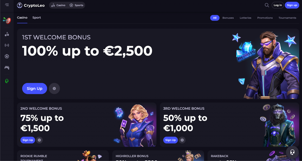 CryptoLeo Welcome Bonus