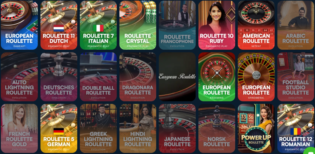 Types of roulette at Wild.io