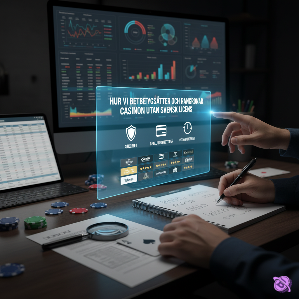 Hur vi betygsätter och rangordnar casinon utan svensk licens